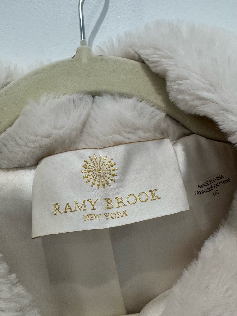 RAMY BROOK Olivia Color Block Faux Fur Teddy Jacket Coat Snow Bunny - Picture 5 of 8